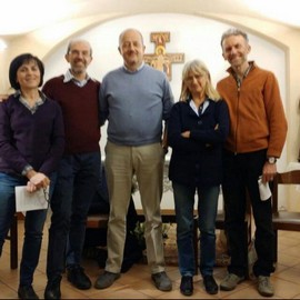 Il Consiglio - da sx: Delia Turina (Tesoriera), Giovanni Garis (Ministro), Tiziano Negro (Vice Ministro), Elisa Meoni (Segretaria), Luca Aimetti (Maestro di Formazione)